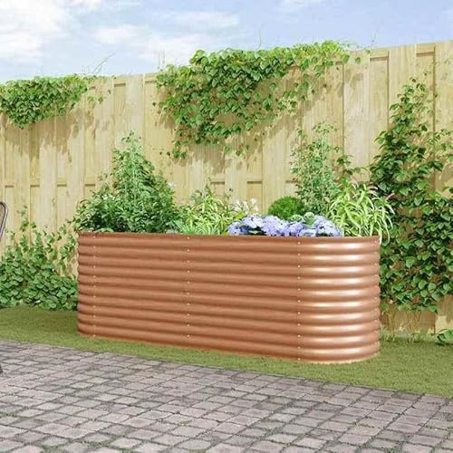 Trädgårdsbädd av stål 240 x 80 x 81 cm – robust säng för grönsaker och blommor, väderbeständig och hållbar, perfekt för trädgård och terrass