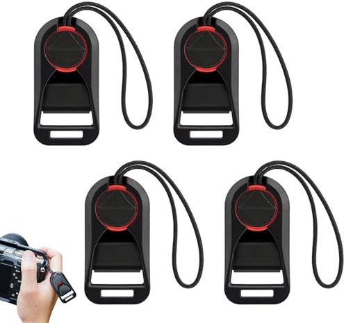 SNXCEUG 4 Pcs Black Camera Strap Quick Release Buckles, Anti Slip Adapter Clips for Easy Mount and Unmount, Stable Accessories for DSLR Mirrorless Polaroid
