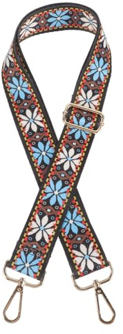 MINAOLULUS Banjo Strap with Shoulder Pressure Reduction Vintage Patterned Adjustable Made of Sturdy Polyester Comfortable Musical Instrument Suitable for Banjo and Mandolin Players