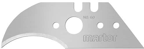 MARTOR 10x Hakenklinge spitz, 59 mm, 2-seitiger Schliff, Stahl | 2-seitiger Schliff, Magazin, für Teppich, Auslegeware & Sicherheitsmesser, Handwerk, No. 60.70