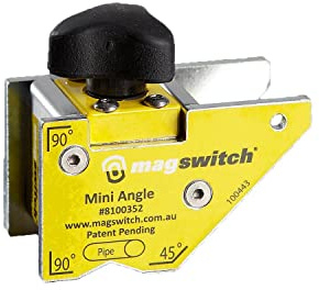 Magswitch Mini Angle Welding Magnet - for Metal Fabrication Welding Accessories and Tools, with Multi Angle Magnet Holder Clamp On/Off Capabilities, 80 lb Holding Force