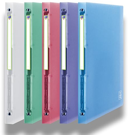 Oxford Kunststoff-Ringbuch 2nd Life, 12er Pack, DIN A4, 4 Farben