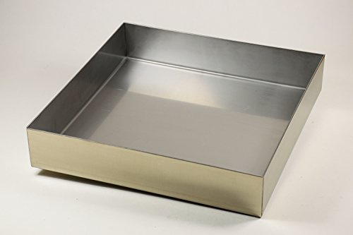 STM-Fulda Edelstahl Wanne | Ecken dicht verschweißt | Abtropfblech | Auffangwanne | Pflanzwanne | Stärke: 1 mm | 500 x 500 x 25 mm