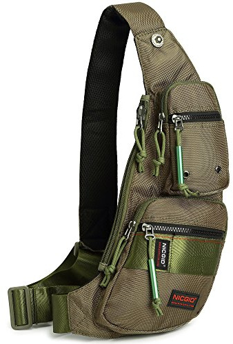 NICGID Sling Bag Brust Schulter Rucksack Bauchtasche Umhängetaschen für Herren