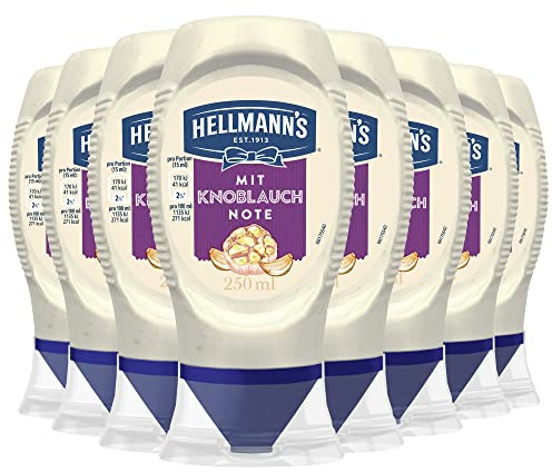 Hellmann's Sauce mit Knoblauchnote ideal zum Dippen und Verfeinern beim Barbecue vegetarisch 8x 250 ml