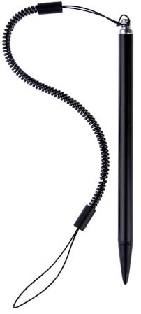 Screen Touch Painting Pen - Black Wire Touch Screen Stylus Pens Universal Touch Pen Resistive Stylus with Spring Rope for POS PDA Navigator
