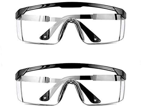 Pack de 2 Gafas de Protección/ Gafas de Seguridad Contra el Polvo, manchas y agentes contaminantes/ Gafas de Protección/ Gafas de Seguridad Para Trabajo/ Gafas Para Carpintería (Negro 1)