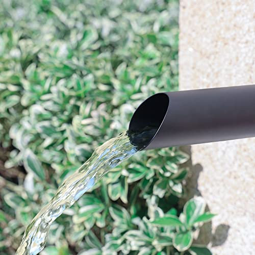 PONDO 20,3 cm großer quadratischer Wasserbrunnen Auslauf Scupper, 316 Nickel gebürsteter Edelstahl Pool Scupper Spillway Brunnen für Garten Pool Teich Brunnen Wasserspiel (YH)