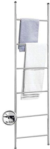 KLZUOPT Exquisite Badezimmer-Regale, Handtuchleiter, dekorative Wanddecke, Leiter, Regal, Deckenständer/Weiß