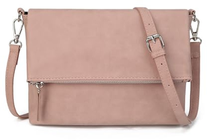 Gladdon Umhängetasche damen,Schultertasche mit Reißverschluss, Crossbody Tasche, Leder Handtasche Klein, Daypack…