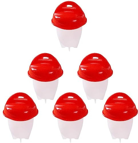 6pcs Egg Boiler Egg Poachers Cups, Non Stick Silicone Egg Boiler Cups Egg Cooker for Kitchen, Easy to Clean, Fast Cooking Egg for Breakfast (6pcs)