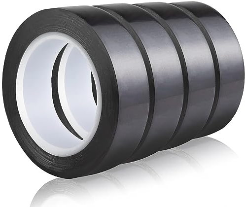 AVIMYA Isoband Elektriker 25mm x 20m Isolierband Schwarz Klebeband PVC Wasserdicht selbstklebend für Verdrahtungsprojekte Reparaturen und Isolierung- 4 Rollen