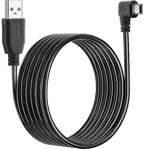 SAISN Mini USB Charging Cable Right Angle USB 2.0 Type A Male to Mini B Male Charger Cable Cord Lead 90 Degree USB to Mini B Wire Cord for Dash Cam Driving Recorder, 3.5M