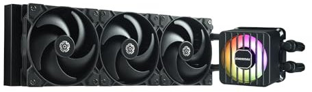 ENERMAX LIQMAXFLO SR 360mm Refrigeración Líquida CPU AIO - Bomba de Doble Cámara de Alto Rendimiento - ARGB VRM Ventilador - 370W+ TDP - 3x 120 PWM Silencio Ventilador - LGA 1700 y AM5/AM4 – Negro
