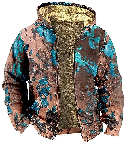 KONG JIMFAN Übergangsjacke Herren Westen Herren Jacke Herren Winter Herren Fahrradjacke Dinnerjacket Jacke Herren Übergangsjacke Sweatshirt Lightweight Jacket Strickjacke Bunt(Camel,XL)