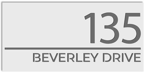 Custom Personalised House Number Sign – 3D Laser Cut Address Plaque with Street Name, Weatherproof Outdoor Door Plate, Modern Contemporary Design for Home, Apartment or Business