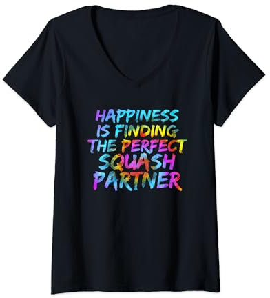 Damen Squash Trainer Lustiger Squash Spruch Squash Spiel Partner T-Shirt mit V-Ausschnitt