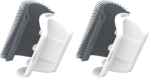 Catit 2.0 Self Groomer, Massageecke für Katzen, grau, 1 Stück (2er Pack)