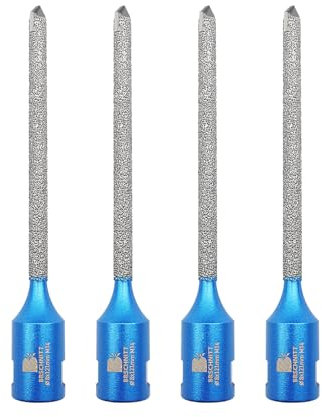 Diamond Mortar Raking Bit - BRSCHNITT 4pcs Mortar Raking Tuck Pointing with Carbide Tipped for Granite Marble Concrete Masonry Stone Removals Vacuum Brazed Bit M14 thread (8 * 121mm 5/16* 4-4/5)