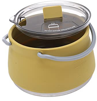 Bouilloire électrique pliable de voyage, bouilloire à eau pliable portable en silicone, mini marmite électrique à feu ouvert pour camping, voyage, bureau, hôtel