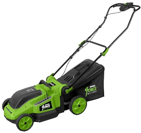 Mylek Cordless Battery Lawnmower 40V Brushless Motor for Lawns up to 500m², 38cm Cutting Width, 35L Bag, Lawn Mower Mulching Attachment 2 x 20V Li-Ion 4000mAh Batteries & Charger