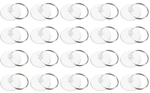 sourcing map 100 ventosas pequeñas de 2,5 mm con anillos, ventosa transparente fuerte para ventana de cristal, cocina, gancho de pared