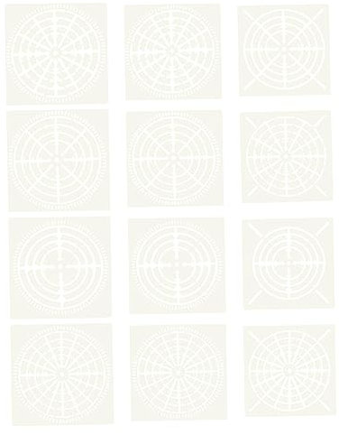 TOPPERFUN 12 Stück Mandala Schablonen für Selbstgemacht Malerei Wiederverwendbare Zeichenschablonen für Kinder und Erwachsene Dekorative Malschablonen für Scrapbooking und Bastelprojekte