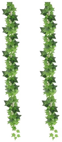alwaiiz 2 ghirlande artificiali di edera, 200 cm, per stanze, balconi, giardini, decorazioni per feste