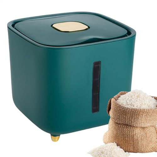 Rice Container - Cereal Dispenser, Airtight Food Container 10kg with Lid | Rice Bucket, Large Home Storage Boxes for Cereal Flour, Beans