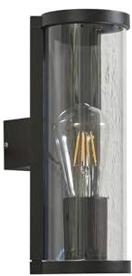 Lucande Wandleuchte außen Zanta (Modern) in Schwarz aus Aluminium (1 flammig, E27) - Außenwandleuchten Wandlampe Led Außenlampe Outdoor für Außenwand/Hauswand Haus Terrasse & Balkon