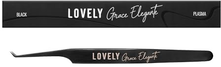 LOVELY Grace Elegant ögonfranspincett för ögonfransförlängning 45° 5 mm – ögonfransar rostfritt stål pincett för volymfack 1D-10D – perfekt för exakta fack och applikationer med maximal kontroll