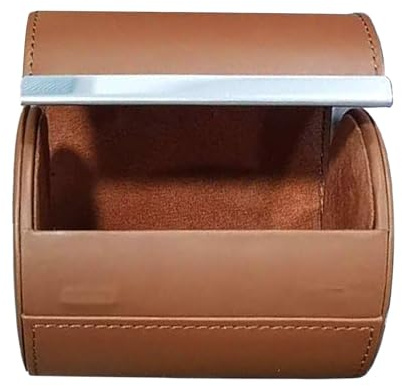 KBOLAE Reise-Krawattenetui für Herren, Reisegeschenk, PU-Leder, Schwarz, 8,5 x 11 cm