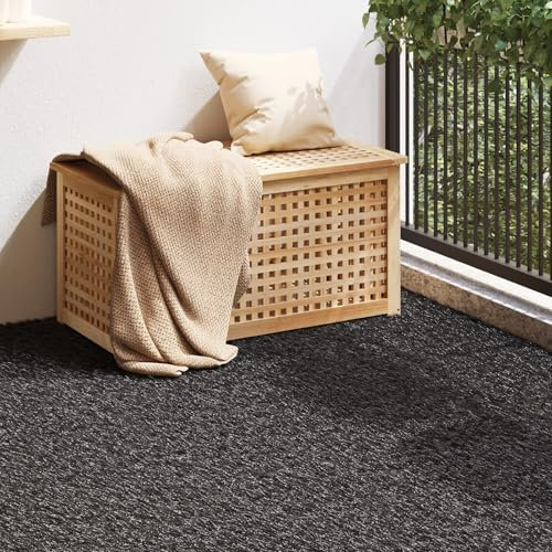 SKM Kunstrasen Schwarz 1x2 m 40 mm,Heim & Garten,Dekoration,Kunstpflanzen,Schwarz,4.92KG,42006440