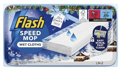 Speedmop Floor Cleaner Wet Cloth Refills – 24 Sheets | extra-thick Wet Clothes | Trap & lock daily dirt | Floor Wipes wet mop pads | disposable mop pads | Multi-Surface Cleaner
