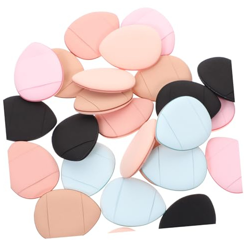 Mobestech 25stücke Kosmetik-puderquasten für Foundation Concealer Puder und Mehr Kompakt Präzise und Hautfreundlich für Unterwegs und Professionelle Anwendung Zufällige Farbe