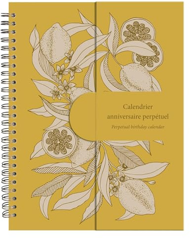 Clairefontaine 116349C Calendrier anniversaire Jardin des Sens 23x17cm 50p