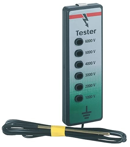 Kerbl Tester per recinzione elettrica, voltmetro con 6 luci