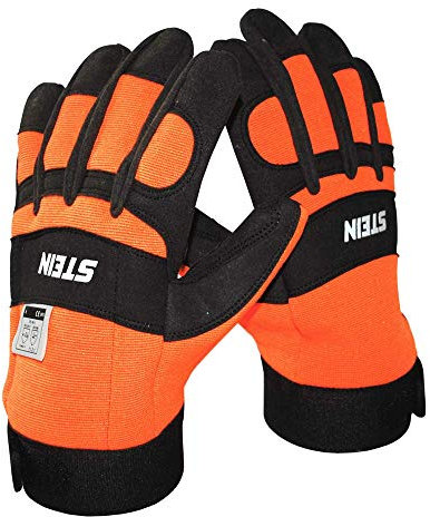 Stein Chainsaw Protective Gloves Class 0 Size 10 – EN 381-7 Left-Hand Saw Protection with Kevlar Stitching & Reinforced Palm Forestry PPE