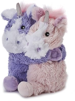 Warmies Warm Hugs Unicorn Vetepåsar som kan användas i mikrovågsugn med doft av fransk torkad lavendel, helt uppvärmningsbar gosleksak för ångest och smärtlindring