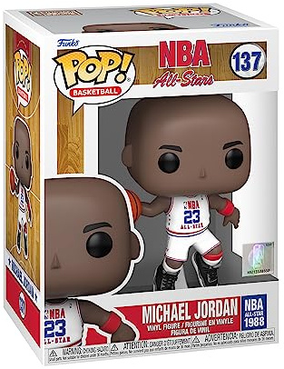Funko POP! NBA Legends: Michael Jordan - White All Stars 1988 | Offizielles Sport Merch - Vinyl Sammelfigur als Regal Deko - Geschenkidee zum Geburtstag für Fans und Sammler