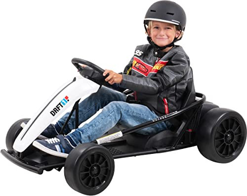 Actionbikes Motors Kinder Elektroauto SX1968 | Bis 𝟏𝟑 km/h - Elektrofahrzeuge - Kinderauto elektrisch - GoKart - Drift Auto - Drift Cart - Drift Kart - Go Cart - Auto für Kinder ab 3 Jahre (Weiß)