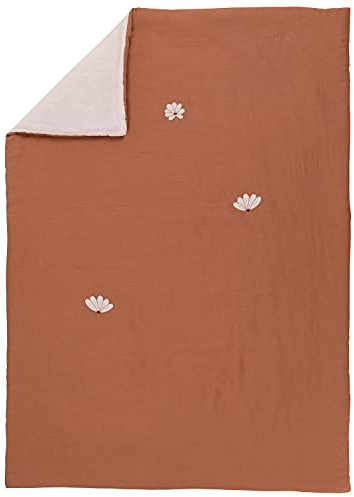 Nattou Große Kuscheldecke für Babys aus 100% Baumwolle (Musselin) und Polyester, 135 x 100 cm, Susie und Bonnie, Rosa/Braun