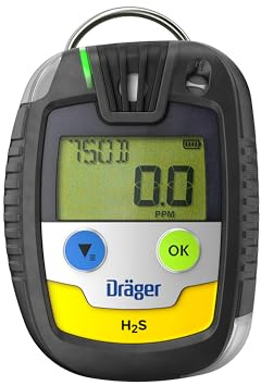 Dräger Pac® 6000 H2S | Dispositivo profesional portátil para la detección de sulfuro de hidrógeno | Detector monogás con alarma, sensor y batería de larga duración