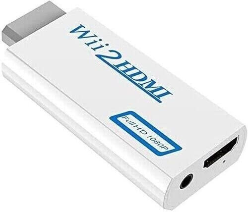 Aolirot Wii-zu-HDMI-Konverter, 1080p/720p-Adapter für Full-HD-Gerätemonitor mit 3,5-mm-Audio-Buchse und HDMI-Ausgang, unterstützt alle Wii-Display-Modi