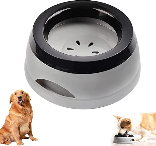 Auslaufsicher Trinknapf, Trinknapf, Wassernapf für Hunde, Reisenapf für Hunde, Kunststoff Wassernapf Hunde, für Haustiere auf Reisen Trinknapf, rutschfest Auslaufsicher, 750 ML, Grau
