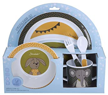 Sterntaler Kindergeschirr Set 5-teilig Elefant Eddy und Hase Happy