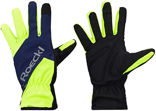 Roeckl Zarasai Kinder Winter Fahrrad Handschuhe lang Fluo gelb/blau 2026