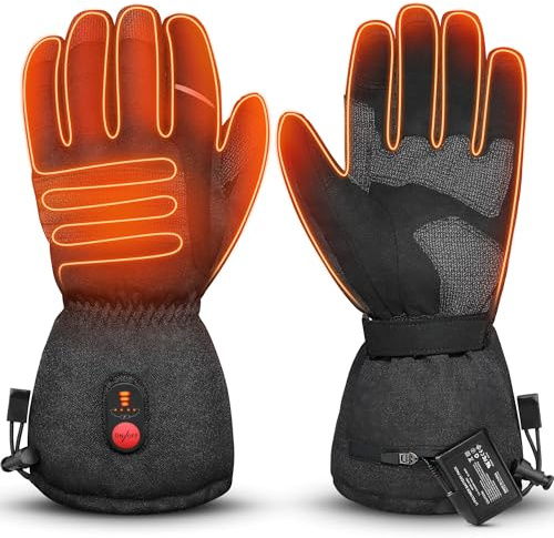 WINGLEOV Heated Work Gloves - Winter Insulated Work Gloves with Composite Kevlar High Grip, Anti-Abrasion Gardening Gloves, Flexible Durable, Women Men Winter Gloves for Work in Cold Weather
