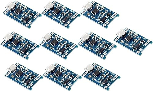 TECNOULAB 10pcs 18650 5V 1A Micro USB Lithium Battery Charging Board Charger Module