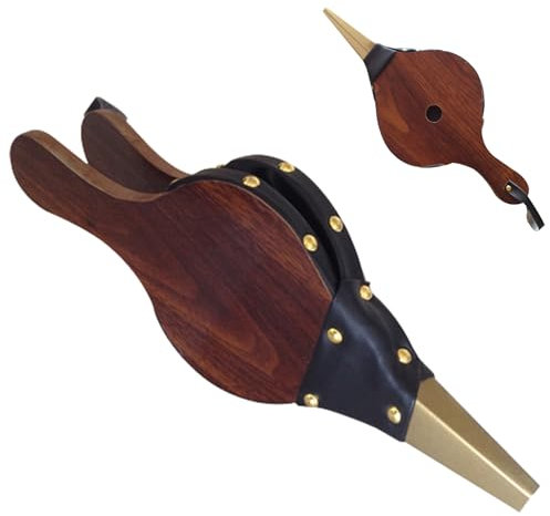 Jsleid Soffietto per camino, griglia per camino, grandi colpi in legno, ventilatore per griglia, utilizzato per campeggio all'aperto, barbecue, caminetto (marrone)